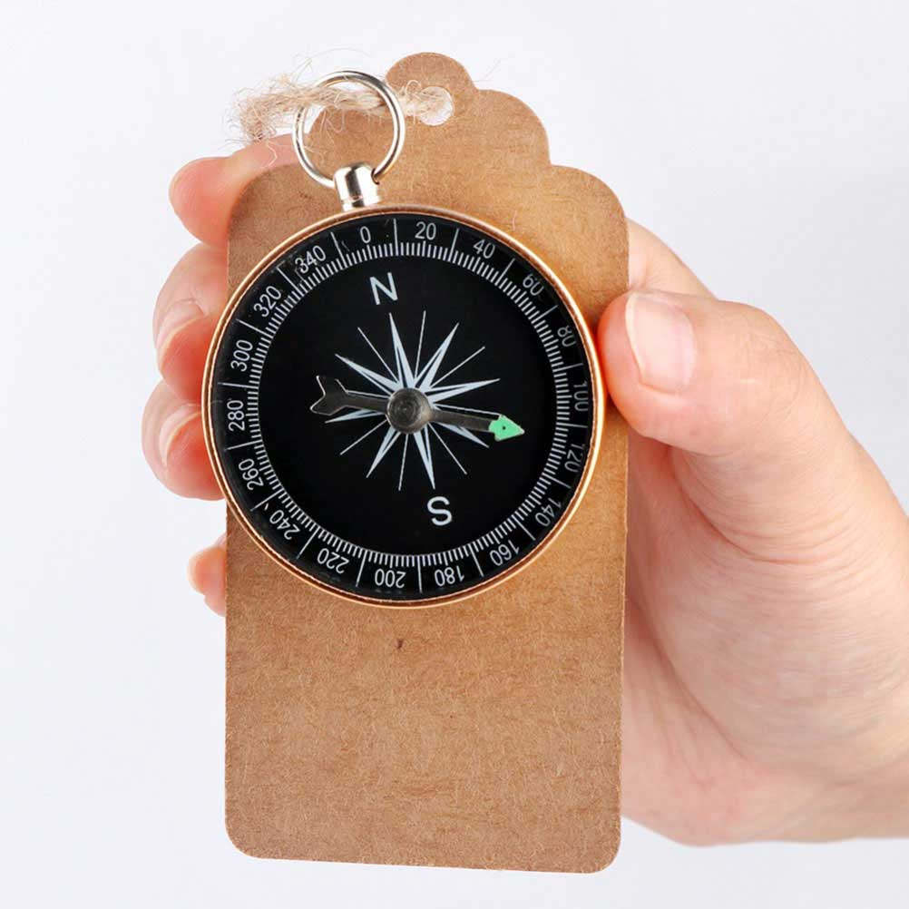 Compass Keychain Mini - 6 Pezzi di Eleganti Bussole in