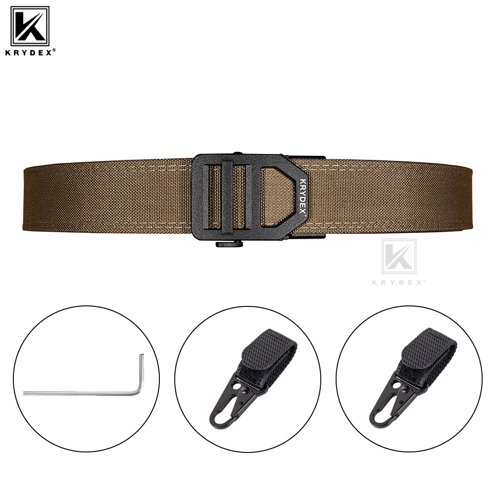 Edc Concealed Carry Belt - Cintura tattica KRYDEX da 1,5 pollici,