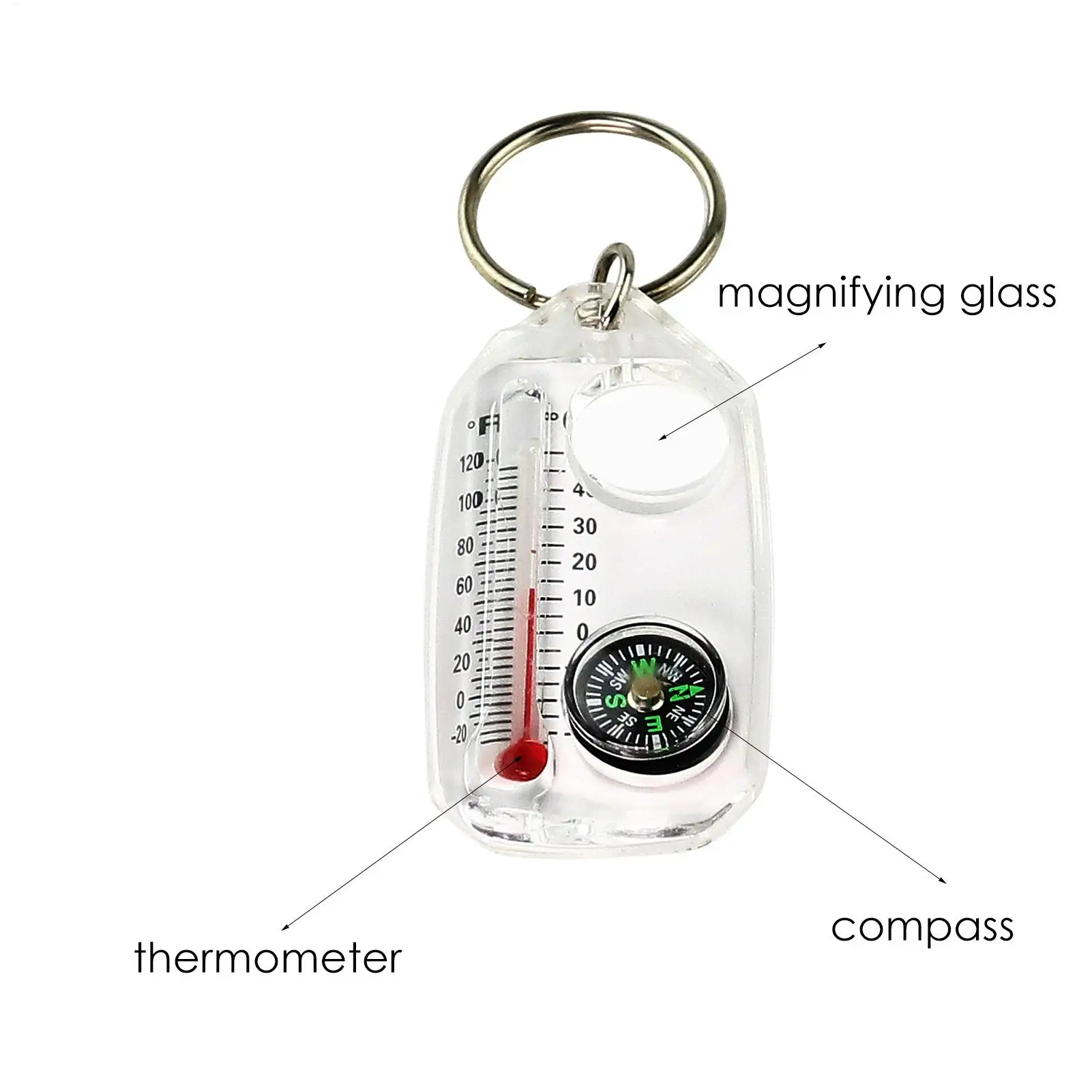1 pz Mini Bussola Multifunzion - Compass Keychain Mini recensione e prezzo