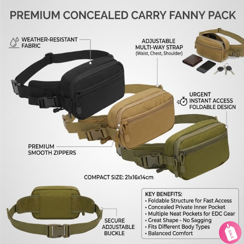 Marsupio Tattico da Uomo per T - Edc Concealed Carry Fanny Pack recensione e prezzo